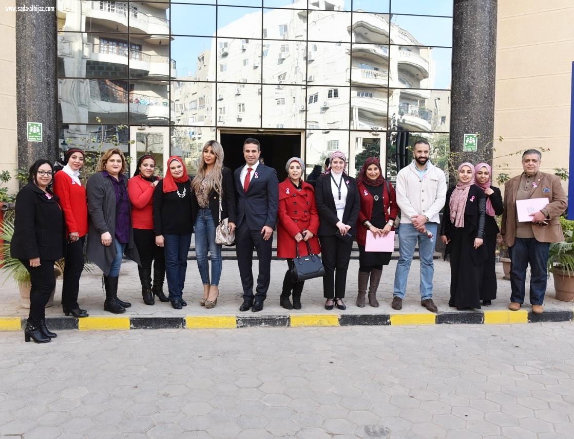 نجوم الإعلام ومسئولو النادي الأهلي في زيارة لـ «بهية»